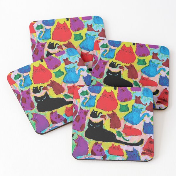 Item preview, Colorful happy cats  designed and sold by RubyMagician.