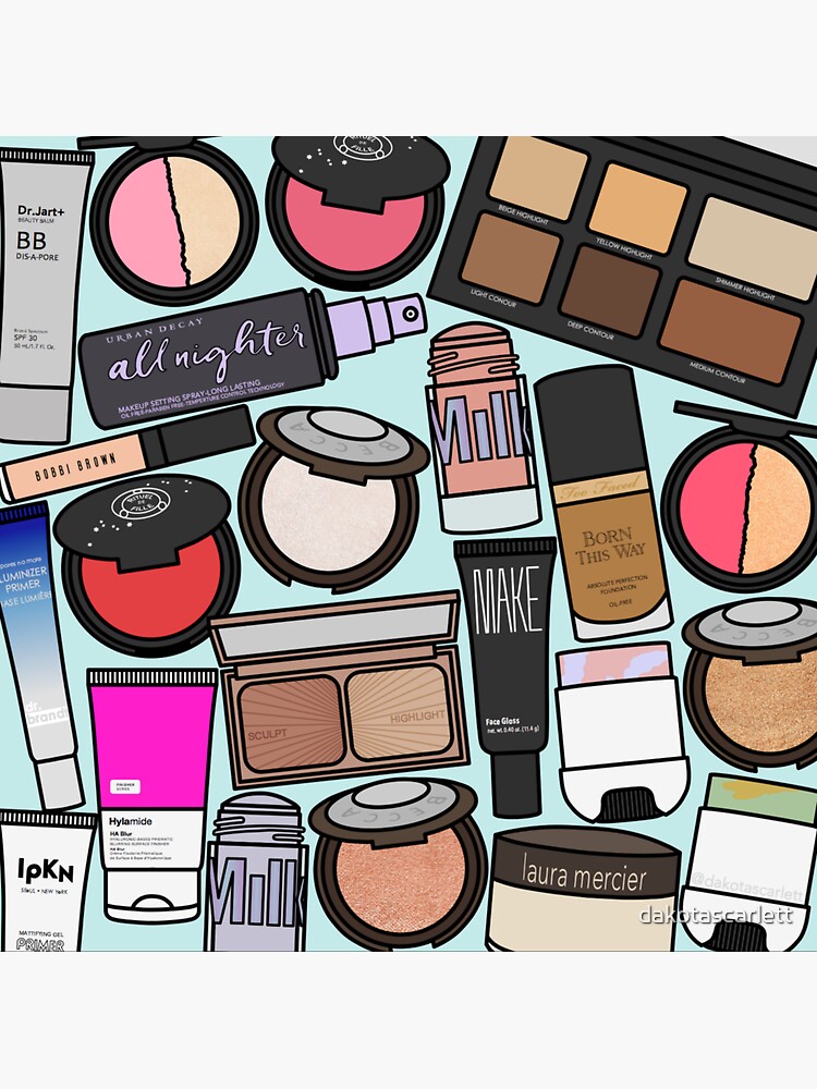 "Makeup" Sticker by dakotascarlett Redbubble