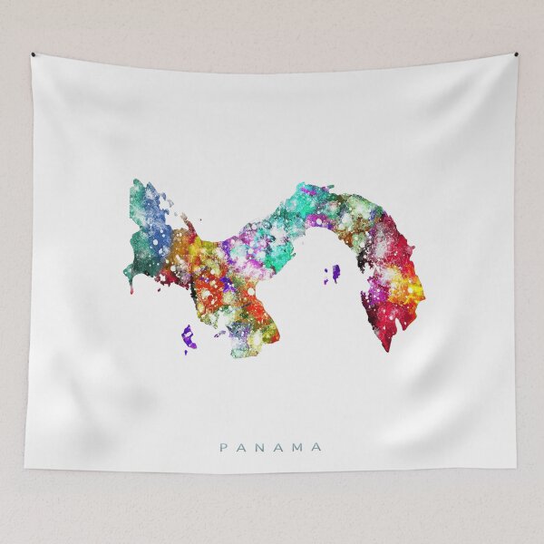 Item preview, Panama Map Watercolor Painting designed and sold by InkistPrints.