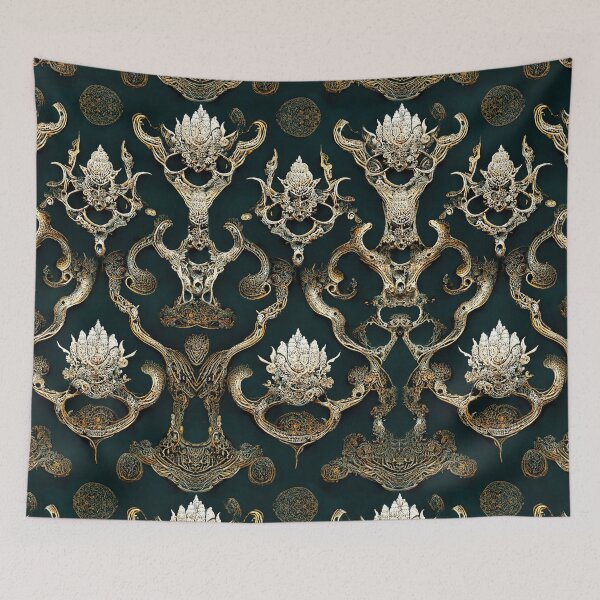 Item preview, Buddhist Damask Pattern Royal 00382 designed and sold by artelligens.