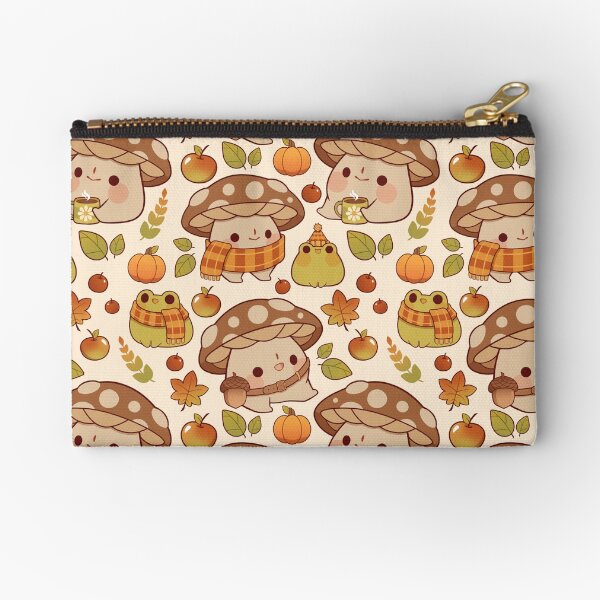 Item preview, Cute mushroom and froggie fall - creme designed and sold by Rihnlin.