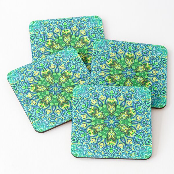 Item preview, Hippie Vibes Abstract Kaleidoscope Radial Symmetry Pattern Boho Aesthetic Art 8 of 12 designed and sold by Beachy.