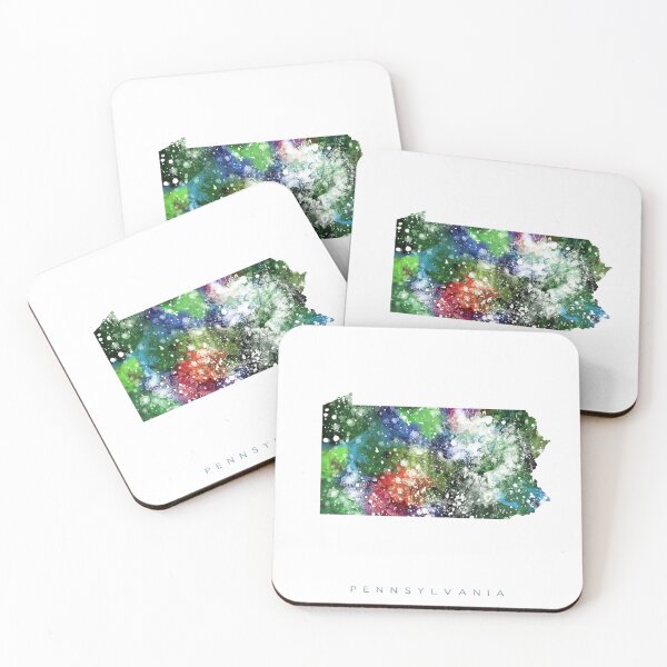 Item preview, Pennsylvania Map Watercolor Painting designed and sold by InkistPrints.