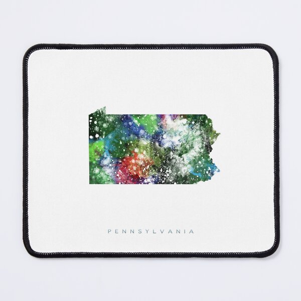 Artikelvorschau, Pennsylvania Map Watercolor Painting entworfen und verkauft von InkistPrints.
