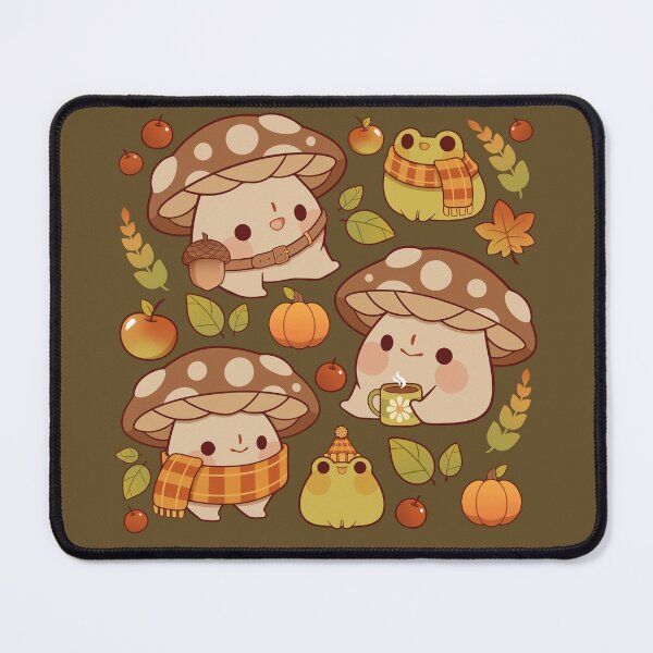 Item preview, Cute mushroom and froggie fall - green designed and sold by Rihnlin.
