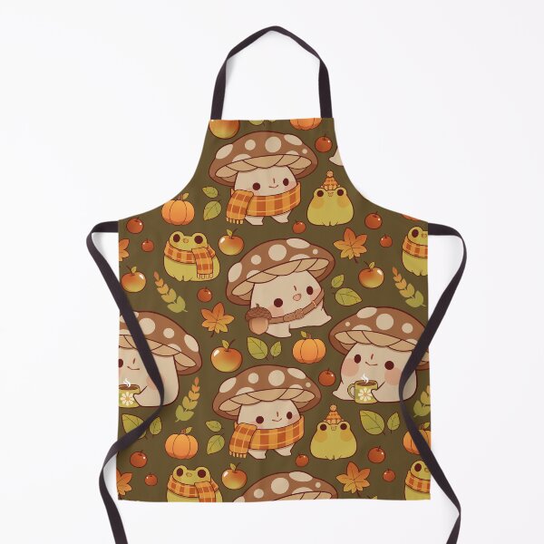 Item preview, Cute mushroom and froggie fall - green designed and sold by Rihnlin.