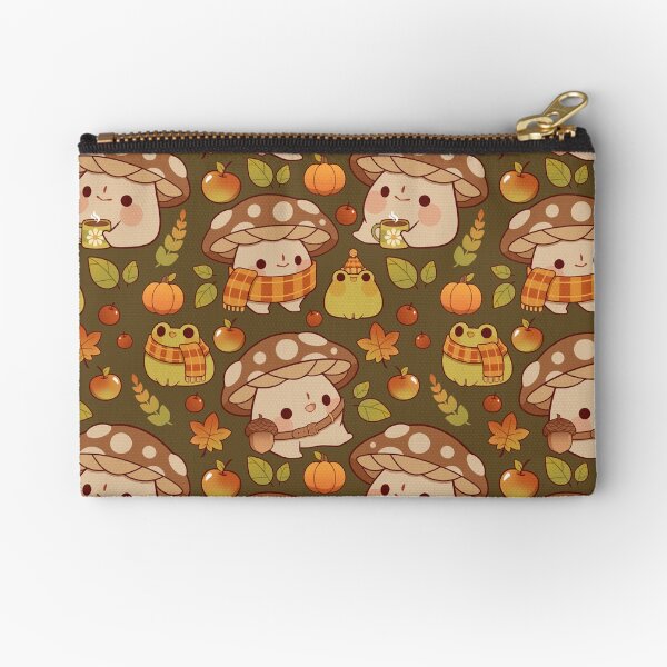Item preview, Cute mushroom and froggie fall - green designed and sold by Rihnlin.