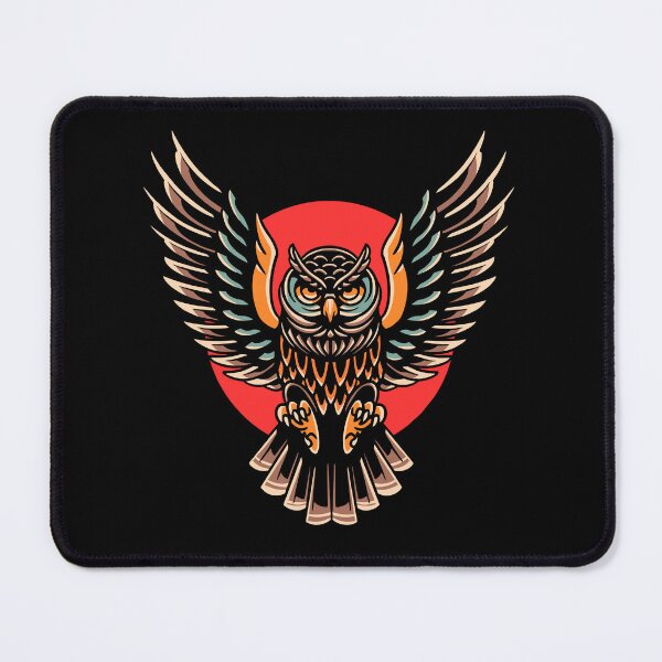 Item preview, Brave colorful Owl Spread Wings with Sun at the Back designed and sold by activlifewear.