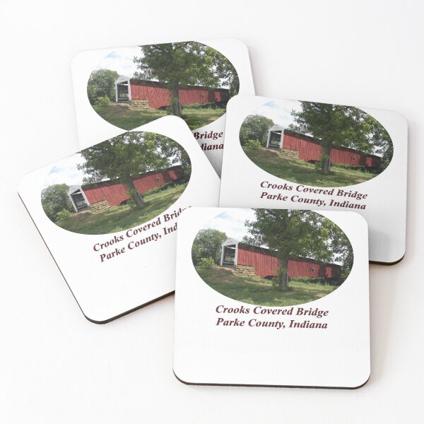 Item preview, Crooks Covered Bridge in Indiana designed and sold by gotucoveredart.