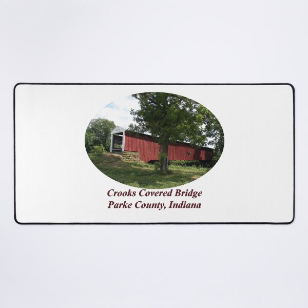 Item preview, Crooks Covered Bridge in Indiana designed and sold by gotucoveredart.