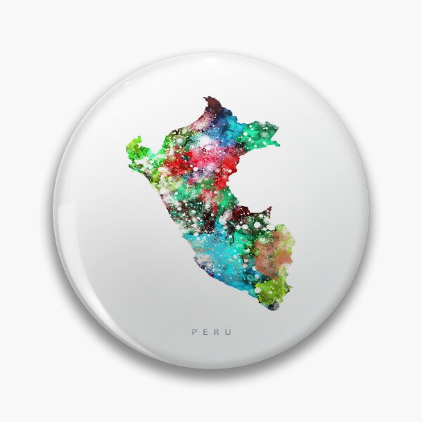 Item preview, Peru Map Watercolor Painting designed and sold by InkistPrints.