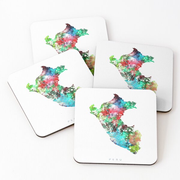 Item preview, Peru Map Watercolor Painting designed and sold by InkistPrints.