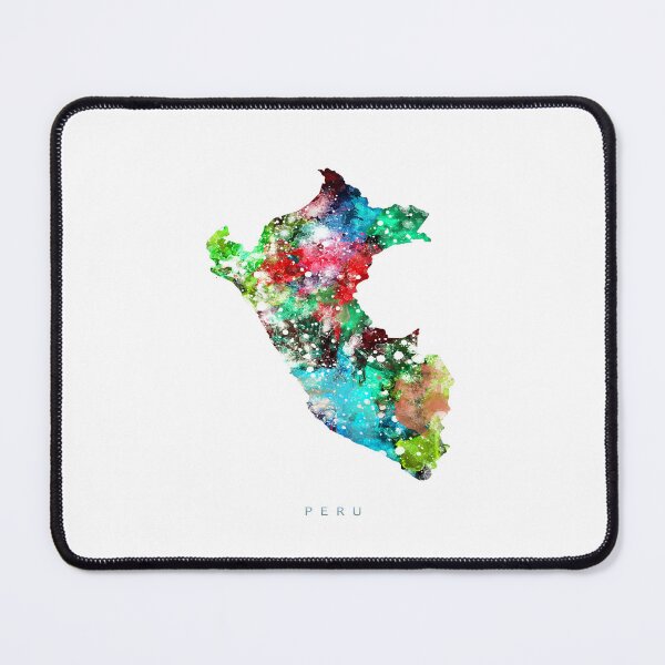 Item preview, Peru Map Watercolor Painting designed and sold by InkistPrints.