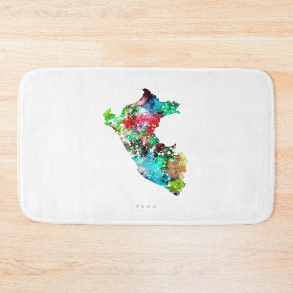 Item preview, Peru Map Watercolor Painting designed and sold by InkistPrints.