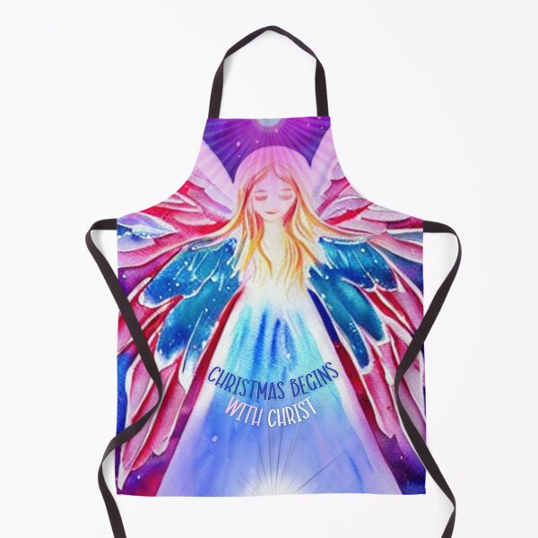 Item preview, Christmas Begins With Christ - Watercolor Neon Surreal Futuristic Angel designed and sold by CommittedGrace.