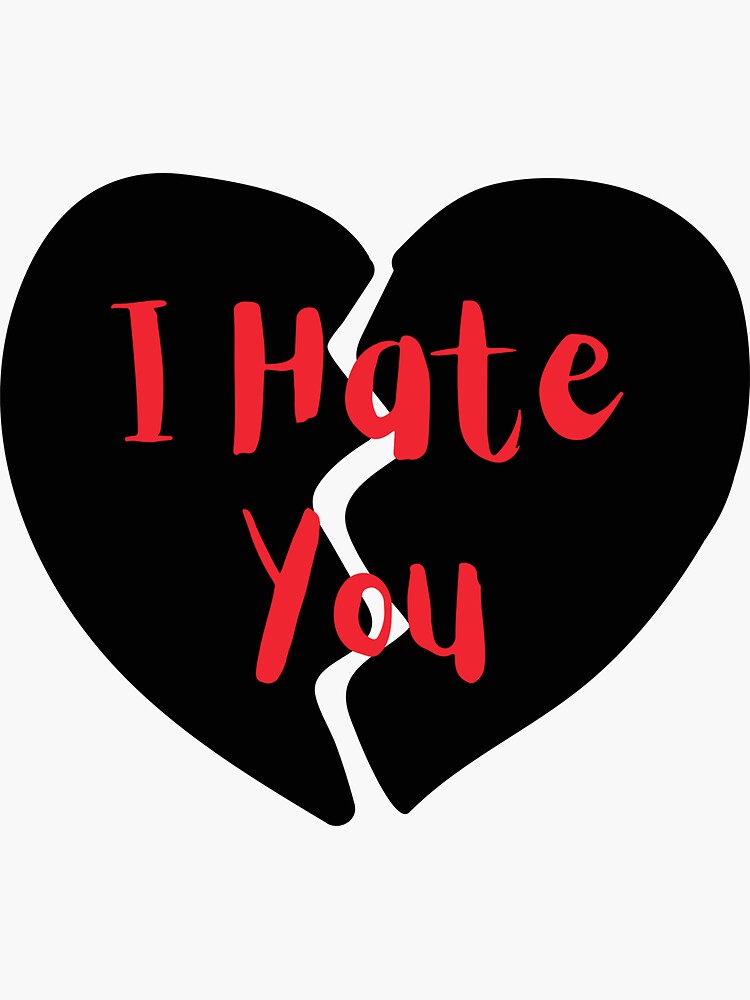 "I Hate You Emoji" Sticker for Sale by ColourTrials | Redbubble