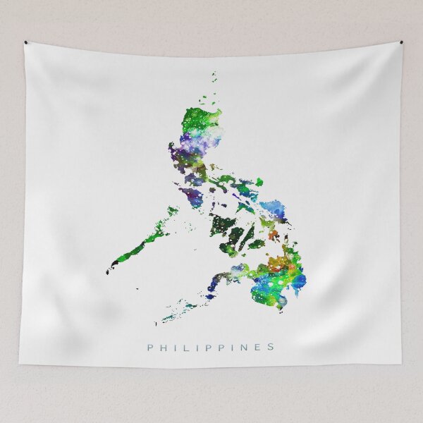 Item preview, Philippines Map Watercolor Painting designed and sold by InkistPrints.
