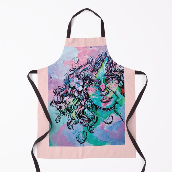 Item preview, Wavy hair and pink flowers designed and sold by RubyMagician.