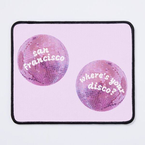 Item preview, ♫ san francisco, where's your disco? ♫ pink glitter disco balls — two piece set designed and sold by kasiegillette.