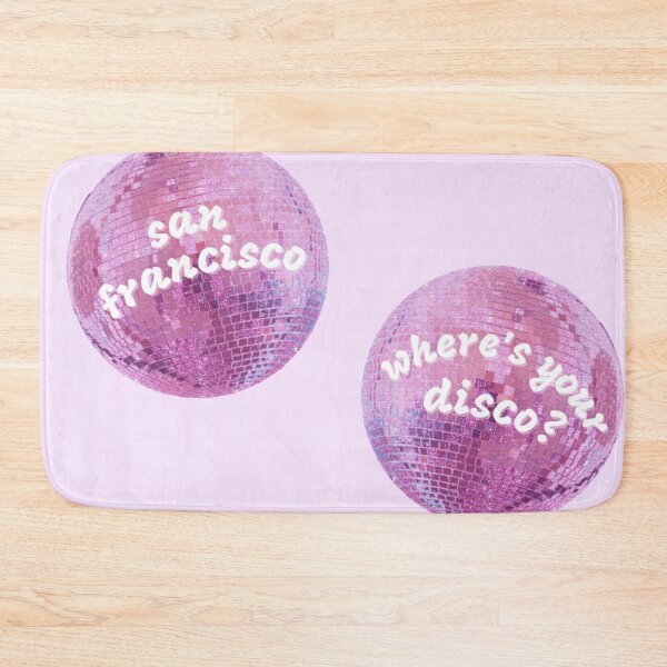 Item preview, ♫ san francisco, where's your disco? ♫ pink glitter disco balls — two piece set designed and sold by kasiegillette.
