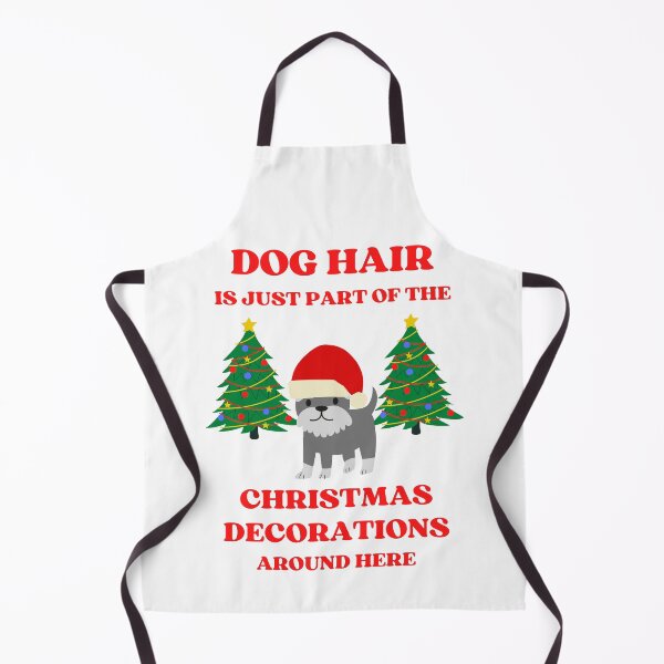 Aperçu de l'œuvre Les poils de chien font partie des décorations de Noël pour les fonds blancs enneigés créée et vendue par McThingummy.