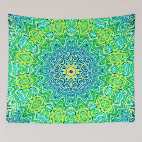 Item preview, Hippie Vibes Abstract Kaleidoscope Radial Symmetry Pattern Boho Aesthetic Art 9 of 12 designed and sold by Beachy.
