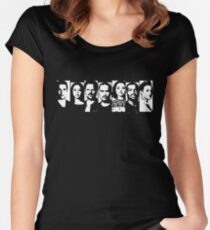 Dunkle Materie - Raza Crew Schablonen-Stil Tailliertes Rundhals-Shirt