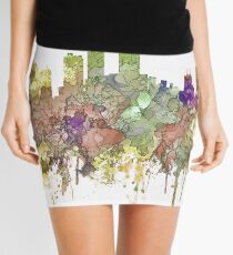Honolulu, Hawaii Skyline SG - Faded Glory Mini Skirt