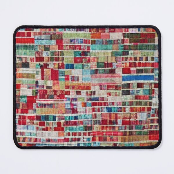 Item preview, colorful mixed fabric patchwork pattern designed and sold by earth-artists.