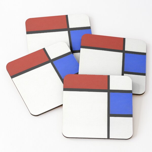 Item preview, Piet Mondrian's Composition No. II with Red and Blue (1929) famous paintinp designed and sold by space company ®.