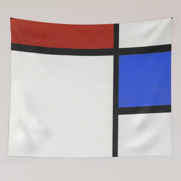 Item preview, Piet Mondrian's Composition No. II with Red and Blue (1929) famous paintinp designed and sold by space company ®.
