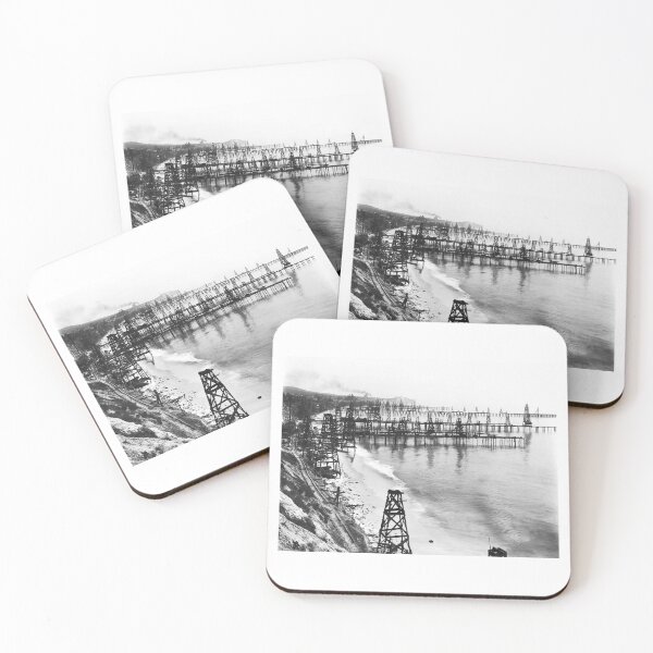 Item preview, Summerland Oil Field Off Santa Barbara Beach c. 1902 designed and sold by Daniel Hagerman.
