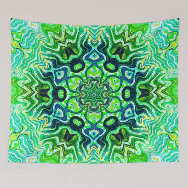 Item preview, Hippie Vibes Abstract Kaleidoscope Radial Symmetry Pattern Boho Aesthetic Art 10 of 12 designed and sold by Beachy.