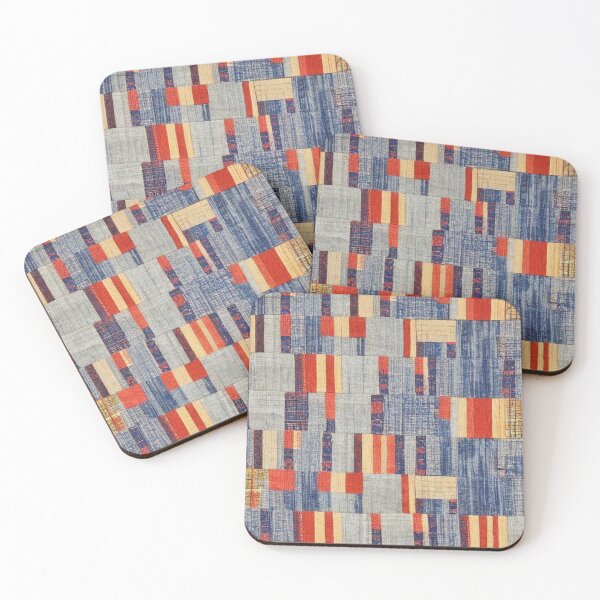 Item preview, denim and fabric patchwork pattern designed and sold by earth-artists.