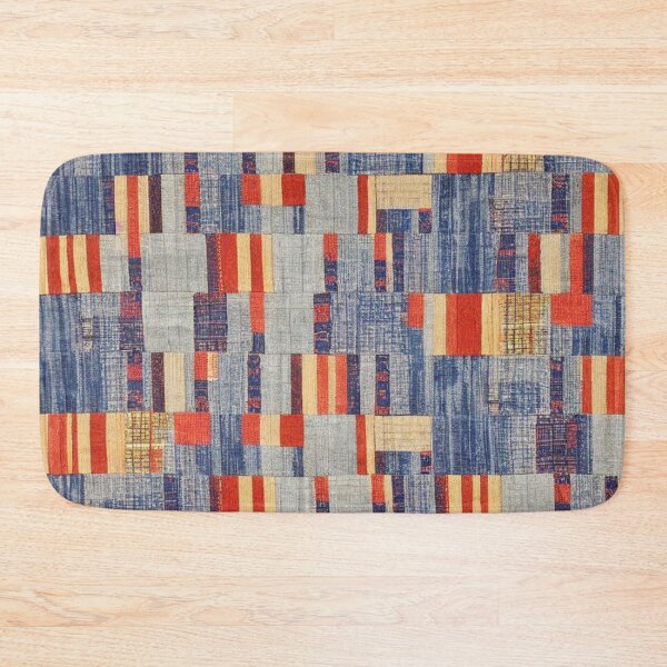 Item preview, denim and fabric patchwork pattern designed and sold by earth-artists.