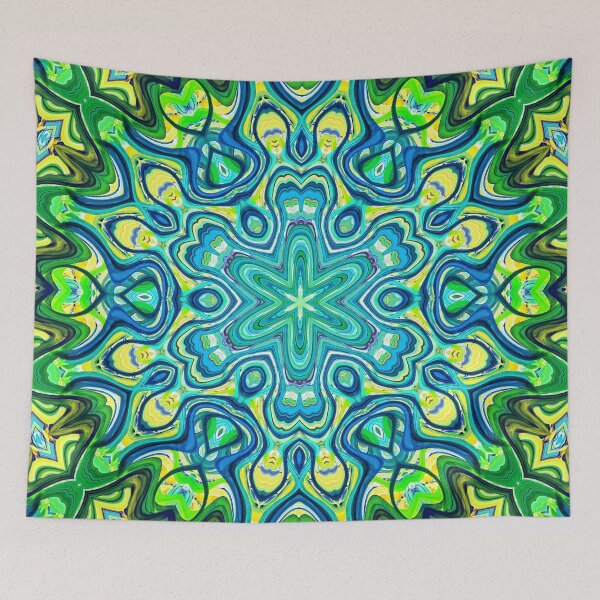 Item preview, Hippie Vibes Abstract Kaleidoscope Radial Symmetry Pattern Boho Aesthetic Art 11 of 12 designed and sold by Beachy.