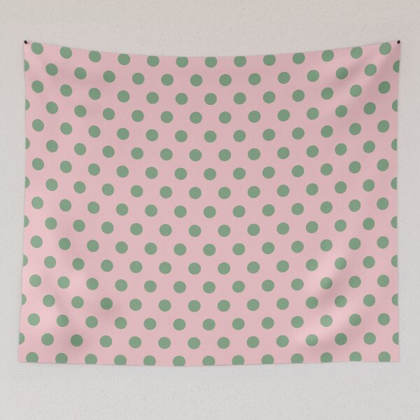 Item preview, Olive Green and Baby Pink Polka Dots designed and sold by patterniastudio.