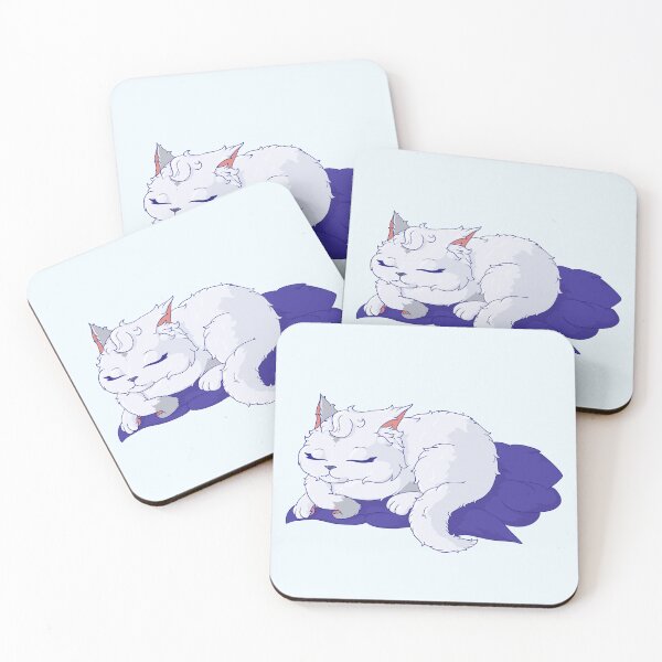 Item preview, White Cat Sleeping Beauty designed and sold by TheFoxyWolfShop.