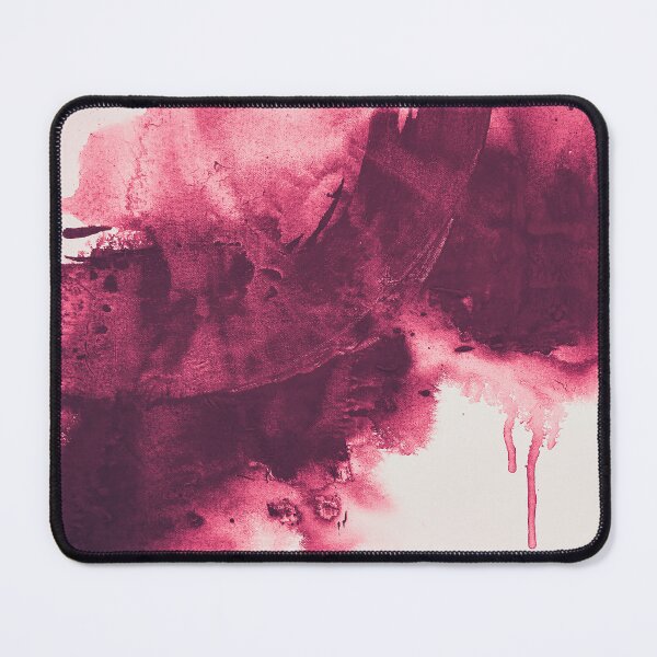 Item preview, Under a Microscope: A pretty abstract flow painting in dark pink and off white by Alyssa Hamilton Art designed and sold by Alyssa Hamilton Art.