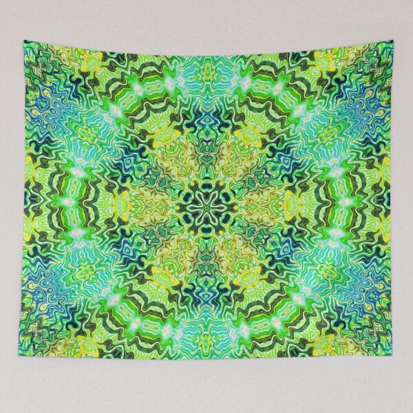 Item preview, Hippie Vibes Abstract Kaleidoscope Radial Symmetry Pattern Boho Aesthetic Art 12 of 12 designed and sold by Beachy.