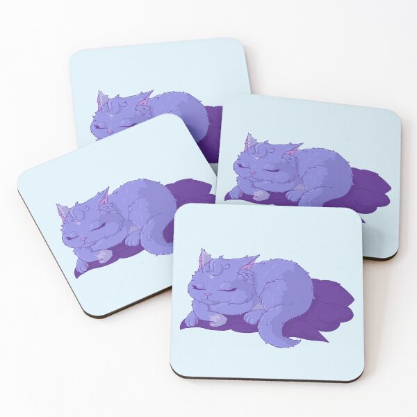 Item preview, Purple Cat Sleeping Beauty designed and sold by TheFoxyWolfShop.