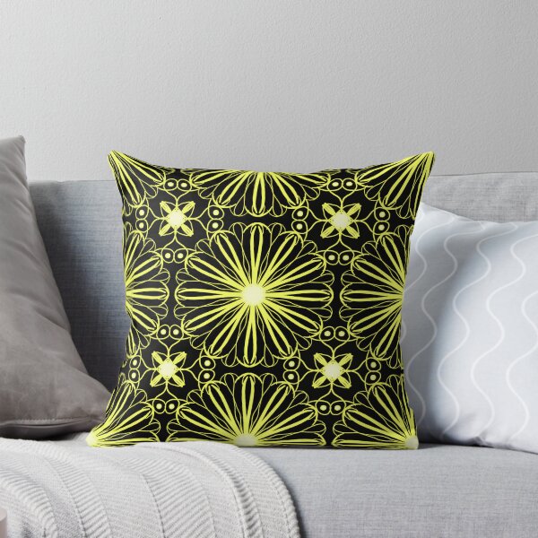 Aperçu de l'œuvre Motif symétrique rougeoyant jaune créée et vendue par patternologyy.