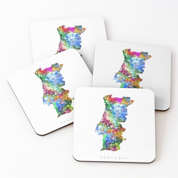Item preview, Portugal Map Watercolor Painting designed and sold by InkistPrints.