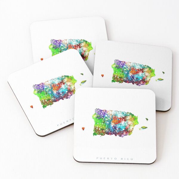 Item preview, Puerto Rico Map Watercolor Painting designed and sold by InkistPrints.