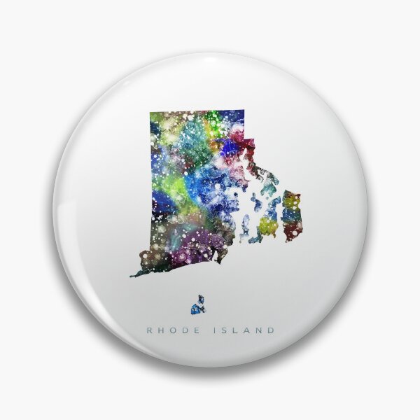 Artikelvorschau, Rhode Island Map Watercolor Painting entworfen und verkauft von InkistPrints.