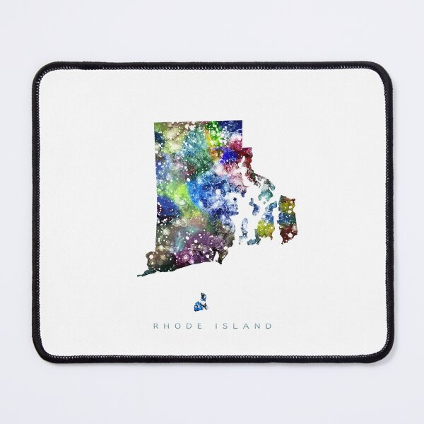 Item preview, Rhode Island Map Watercolor Painting designed and sold by InkistPrints.