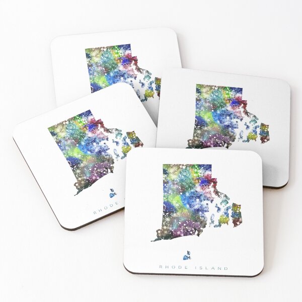 Item preview, Rhode Island Map Watercolor Painting designed and sold by InkistPrints.