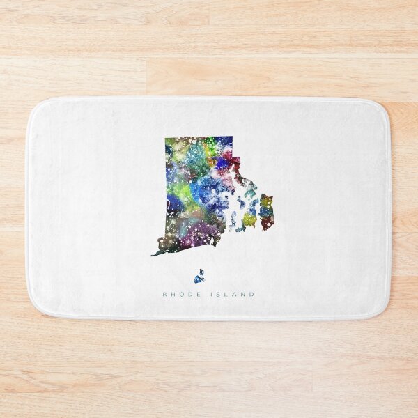 Item preview, Rhode Island Map Watercolor Painting designed and sold by InkistPrints.