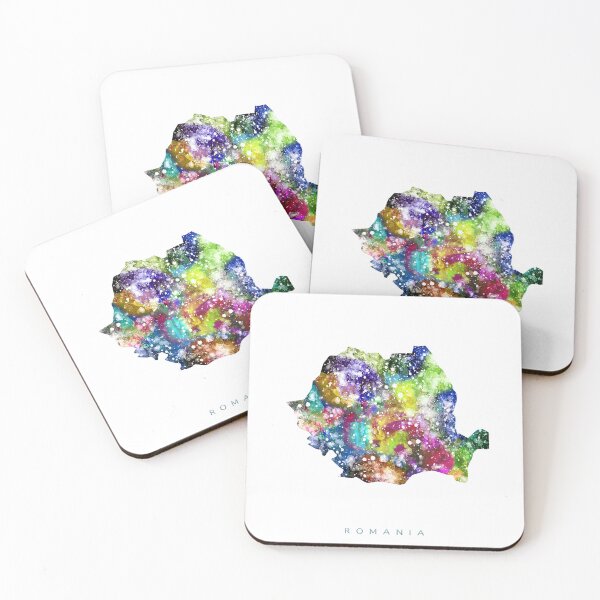 Item preview, Romania Map Watercolor Painting designed and sold by InkistPrints.