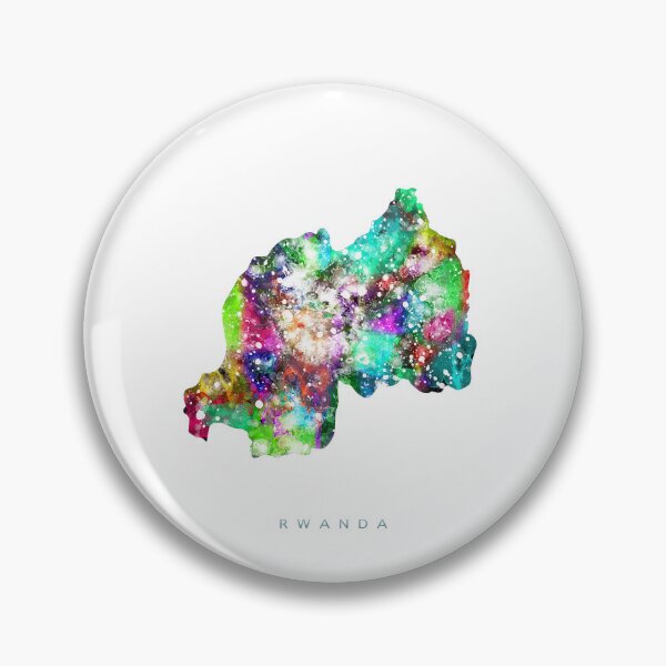 Item preview, Rwanda Map Watercolor Painting designed and sold by InkistPrints.